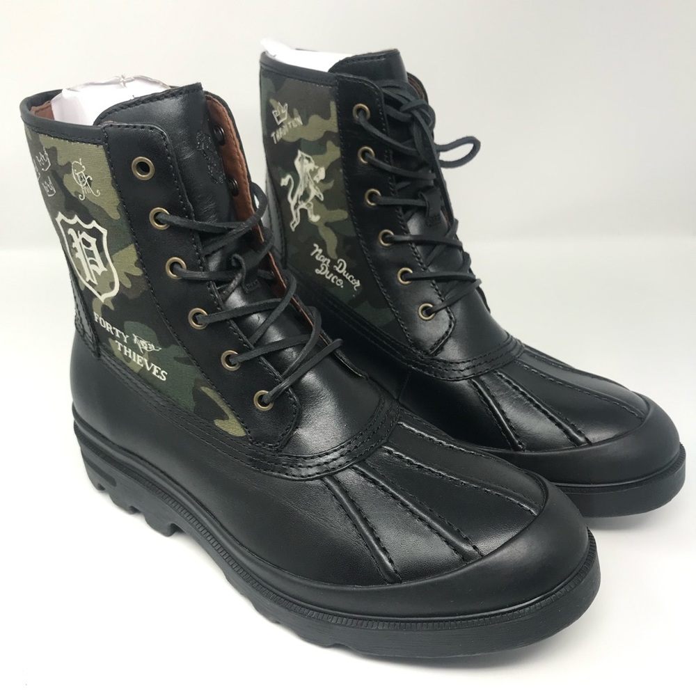 Polo Ralph Lauren Udel Men's Duck Combat Boots 10D